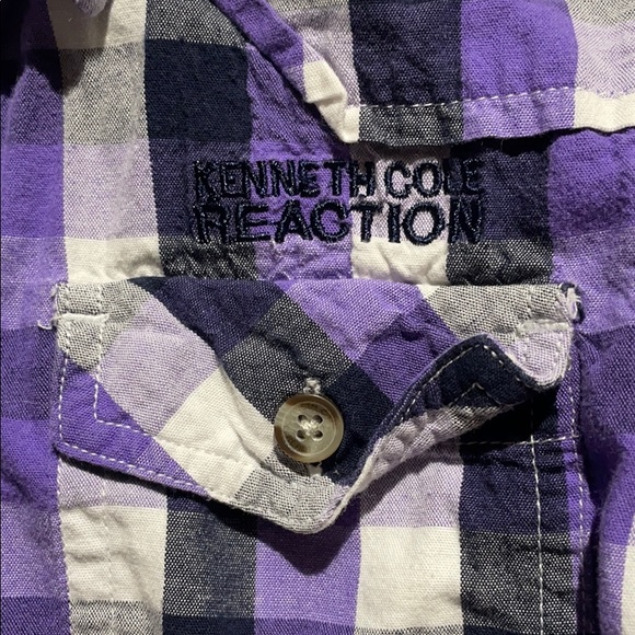 4/$20 Kenneth Cole Plaid Button Up Shirt Sz 3 - Picture 2 of 5